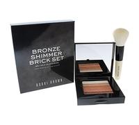Bobbi Brown Bronze Shimmer Brick Set: Bronze Shimmer Brick Compact + Mini Face Blender Brush ( Limited Edition ) - 2pcs by Bobbi Brown