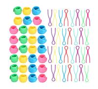 Bobbin Thread Holder Clips 60 pièces en silicone et plastique - Organisez vos bobines de couture, évitez les nœuds et facilitez le rangement - Accessoires couture pour machines