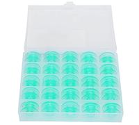 Bobbins à coudre 25 pcs Bobines vertes en plastique durable pour coudre Boîte de rangement de broderie de courtepointe
