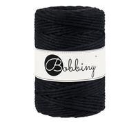 Bobbiny Corde Macramé Peignée XXL 5mm (Black) 100m