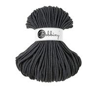 Bobbiny - Cordes de qualité supérieure 5 mm - Fil 100 m - 100 % coton - Charbon de bois (Charcoal)