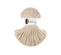 Bobbiny Cordon en coton tressé Junior - 3 mm x 100 m - Cordon macramé polyvalent pour tricot, tissage, bricolage et décoration d'intérieur - Cordon de bricolage coloré de qualité supérieure - Beige