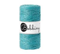 Bobbiny Cordon en Macramé 3 mm - 100 m au choix (bleu sarcelle)