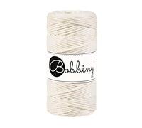 Bobbiny Cordon en Macramé 3 mm - 100 m au choix (naturel)