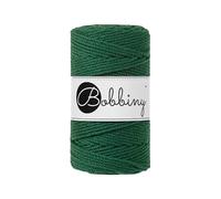 Bobbiny Cordon en macramé 3 plis 3 mm Vert pin 100 m