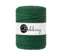 Bobbiny Cordon macramé 3 plis XXL 5 mm Vert pin 100 m'