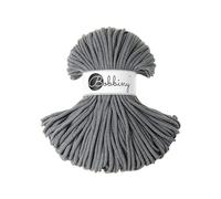 Bobbiny Cordon macramé tressé 100 % coton recyclé (acier) 5 mm, 50 m