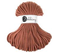 Bobbiny Cordon macramé tressé 100 % coton recyclé (terre cuite) - 50 m
