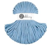 Bobbiny Cordon macramé tressé de qualité supérieure 5 mm (bleu parfait) 100 m