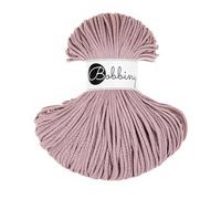 Bobbiny Cordon macramé tressé Junior 3 mm (mauve) 100 m
