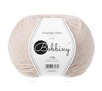 Bobbiny Friendly Yarn 100% Recycled Cotton for Knitting Amigurumi Macrame Crochet ∼200m (Nude)