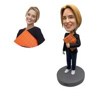 Bobblehead personnalisé fait à la main à votre photo à partir d'argile polymère | Cadeau unique pour anniversaires, mariages | Figurines d'action personnalisées et souvenir sculpté pour adultes