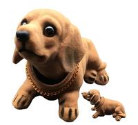 Bobblehead Teckel le tableau de bord - Figurine de chien Bobblehead | Décoration en résine pour les amoureux des chiens, figurine à figurine rigolote pour bureau ou voiture, jolie décoration