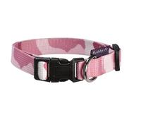 Bobby Camouflage - Collier pour Chien en Nylon Durable, Confortable, Ajustable, Lavable en Machine, Rose - M/32-52 x 2 CM