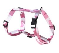 Bobby Camouflage Harnais pour Chien Taille L - Longueur Ras du Cou 36-60 cm - Tour de Poitrine 51-84 cm avec Anneau en métal - Couleur Camouflage Rose