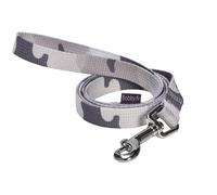 Bobby Camouflage Laisse 100 cm pour Chiens de Taille L avec Crochet Mousqueton de sécurité en métal résistant, Couleur Camouflage Gris