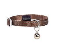 BOBBY-Collier chat Safe marron 10 mm