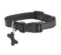 BOBBY-Collier pour chien coloris noir en nylon tressé Bobby Safe - Taille XL
