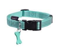 BOBBY-Collier pour chien en nylon tressé coloris bleu lagon Bobby Safe 16 mm - Taille S