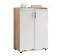 BOBBY Commode en chêne sonoma, blanc - Buffet moderne avec beaucoup d'espace de rangement pour votre salon - 60 x 82 x 35 cm
