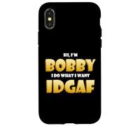 Bobby Costume IDGAF Funny Meme Halloween Costume for Bobbys Coque pour iPhone X/XS
