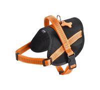 Bobby Easy Safe Harnais pour Chien avec médaille Taille L en Nylon réfléchissant avec Couvre-Manteau, Fermeture à Boucle réglable, Orange, Taille Tour de Poitrine 53-69 cm