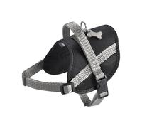 Bobby Easy Safe Harnais pour Chien avec médaille Taille XS en Nylon réfléchissant avec Couvre-Manteau, Fermeture à Boucle réglable, Gris, Taille 31-43 cm