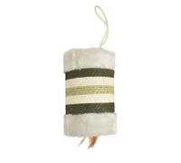 BOBBY-Griffoir cylindrique en corde vert avec plumes naturelles Bobby Griffoir Roll - 21 x 12 x 14 cm