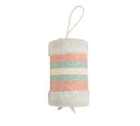 BOBBY-Griffoir roll avec plumes rose vert blanc Bobby