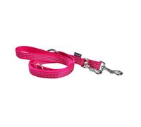 BOBBY-Laisse pour chien coloris fuchsia en nylon tressé Bobby Safe 3 positions - Taille L