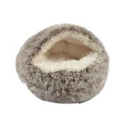 Bobby Poilu - Niche à Bulles pour Chats Extra Doux en Peluche - Coussin pour Chiens et Chats - Lavable en Machine - Beige - 50 x 35 x 20 cm