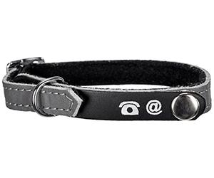 Bobby porte-adress Collier pour chat, gris, 1 Unité (Lot de 1)