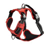 Bobby Rando Walk Harnais pour Chien Taille XS, en Nylon réfléchissant, Boucles réglables à Fermeture sûre, Facile à Porter, Rouge Ras du Cou 20-32 cm, Tour de Poitrine 36-43 cm