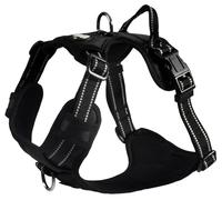 Bobby Rando Walk Harnais pour Chien Taille XS, en Nylon réfléchissant, Boucles réglables à Fermeture sûre, Facile à Porter, Noir Ras du Cou 20-32 cm, Tour de Poitrine 36-43 cm