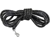Bobby Walk 10 M - Laisse pour Chien 10 Mètres/Épaisseur 1,2 CM, Laisse Tubulaire pour Chien, Nylon Durable, Noir