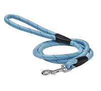 Bobby Walk - Laisse Tubulaire pour Chien, Laisse d'Entraînement pour Chien avec Mousqueton, Nylon Durable, Bleu, 124x1,2 cm