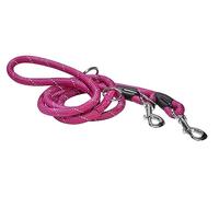 Bobby Walk - Laisse Tubulaire pour Chien, Laisse d'Entraînement pour Chien avec Mousqueton, Nylon Durable, 3 Longueurs, Fuchsia, 189x1.2 cm