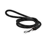 Bobby Walk - Laisse Tubulaire pour Chien, Laisse d'Entraînement pour Chien, Nylon Durable, 3 Longueurs, Noir, 180x1,2 CM