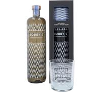 Bobby's Schiedam Dry Gin 70 offret Cadeau Avec un Verre de Gin - Mélange Exceptionnel de Botaniques Indonésiens et d'Ingrédients Traditionnels du Gin - 42% ABV - Bouteille Premium