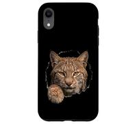 Bobcat Breaking Through Torn Hole Wild Cat Graphic Coque pour iPhone XR