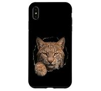 Bobcat Breaking Through Torn Hole Wild Cat Graphic Coque pour iPhone XS Max