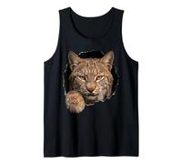 Bobcat Breaking Through Torn Hole Wild Cat Graphic Débardeur