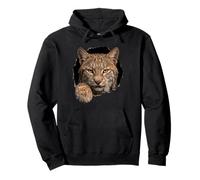 Bobcat Breaking Through Torn Hole Wild Cat Graphic Sweat à Capuche