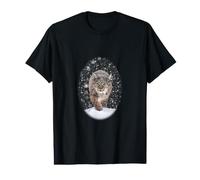Bobcat dans Une tempête de Neige T-Shirt Graphique avec Valeur