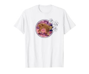Bobcat Hibiscus Cercle Violet T-Shirt Graphique avec Valeur