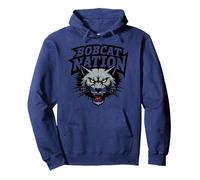 Bobcat Nation Spirit Fierce Mascotte School Pride Rally Sweat à Capuche, Unisexe pour Adultes, Bleu Marine, M