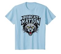 Bobcat Nation Spirit Fierce Mascotte School Pride Rally T-Shirt, Enfant, Bleu Céleste, 8 Ans
