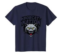 Bobcat Nation Spirit Fierce Mascotte School Pride Rally T-Shirt, Enfant, Bleu Marine, 2 Ans