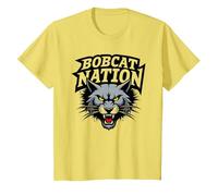 Bobcat Nation Spirit Fierce Mascotte School Pride Rally T-Shirt, Enfant, Citron, 10 Ans