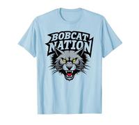 Bobcat Nation Spirit Fierce Mascotte School Pride Rally T-Shirt, Homme, Bleu Céleste, S